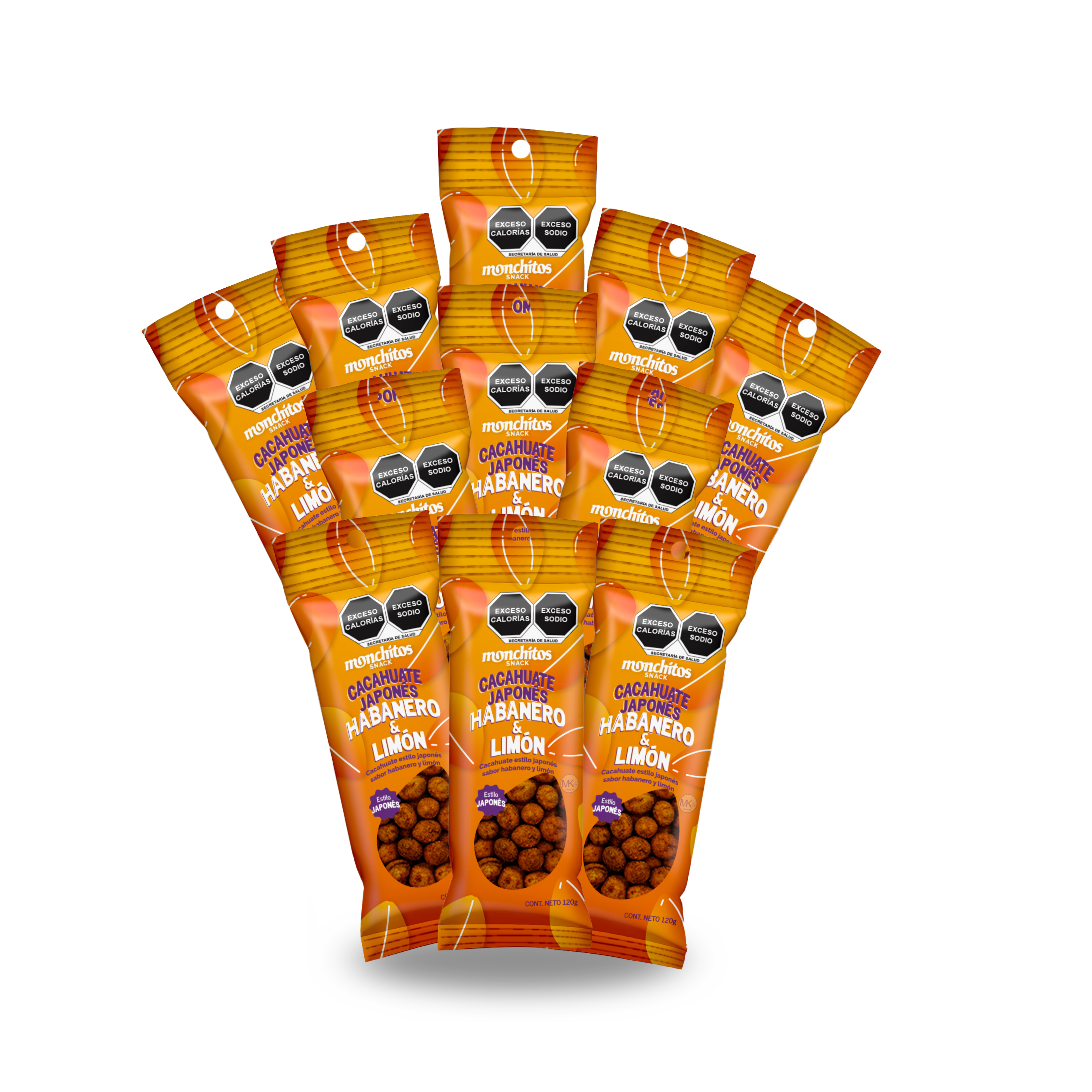 Cacahuate Japonés Habanero Limón (120 grs. - 12 pz.)