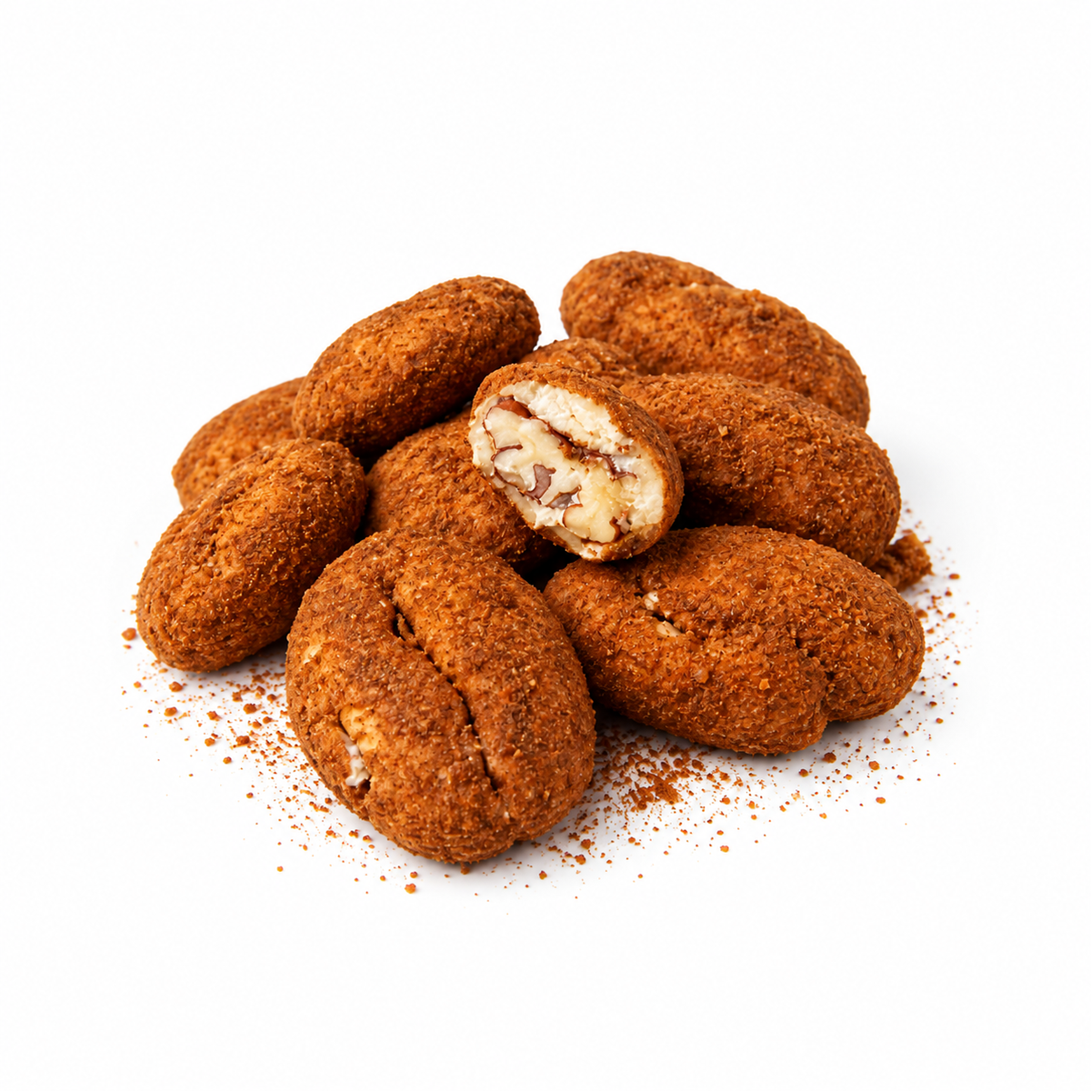 Nuez Pecanera Cubierta de Yogurt Griego y Canela